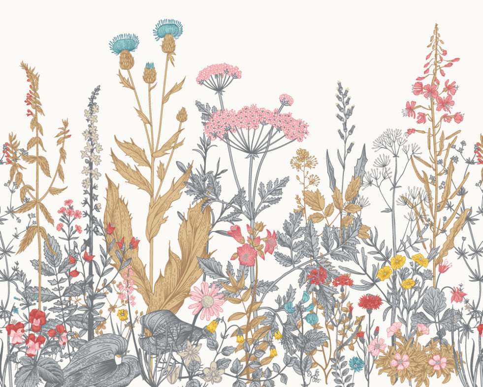 Origin Murals Botanical Fleur Dove Coral 300cm X 240cm