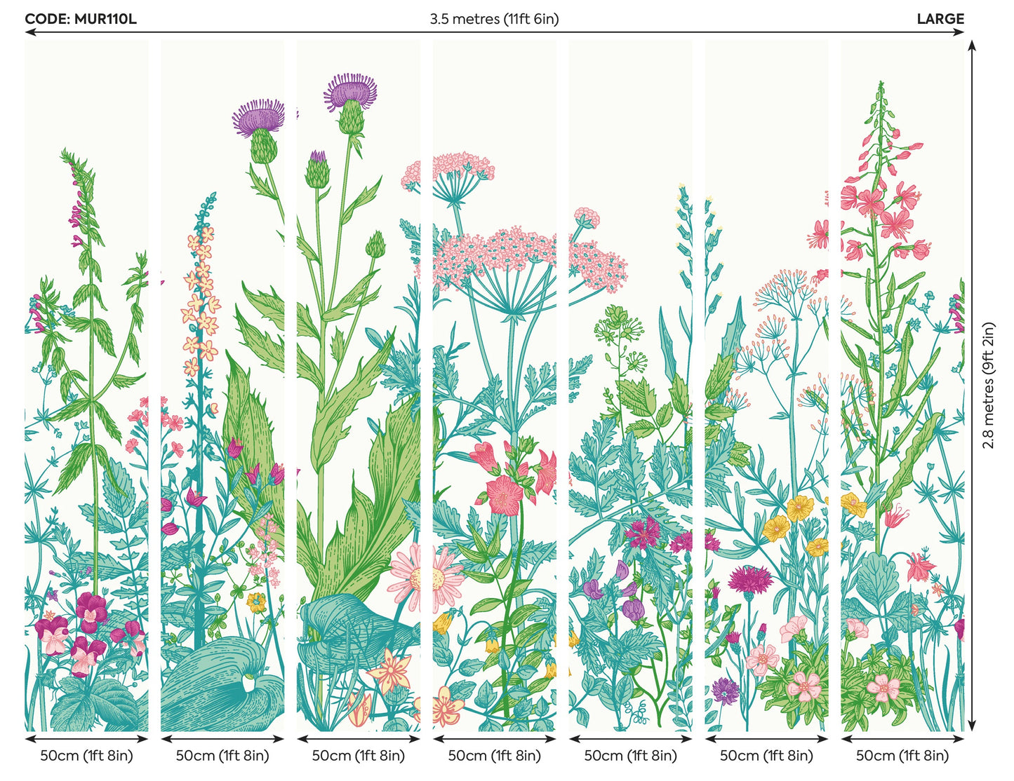 Origin Murals Botanical Fleur Summer Fruit 350cm X 280cm