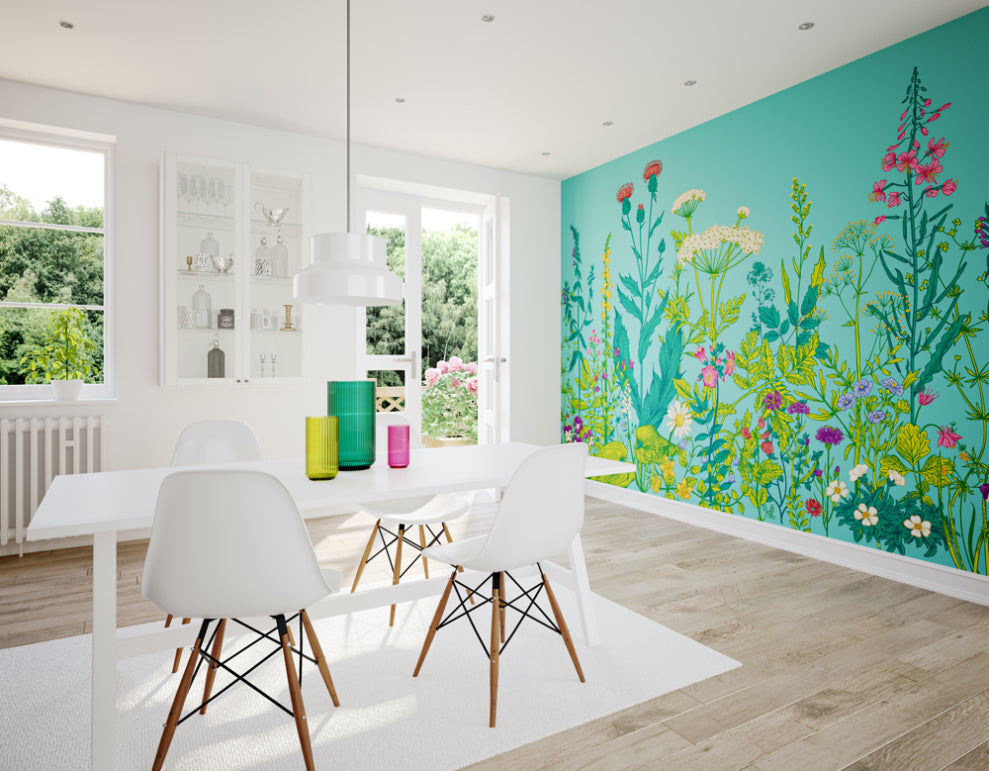 Origin Murals Botanical Fleur Peacock 350cm X 280cm