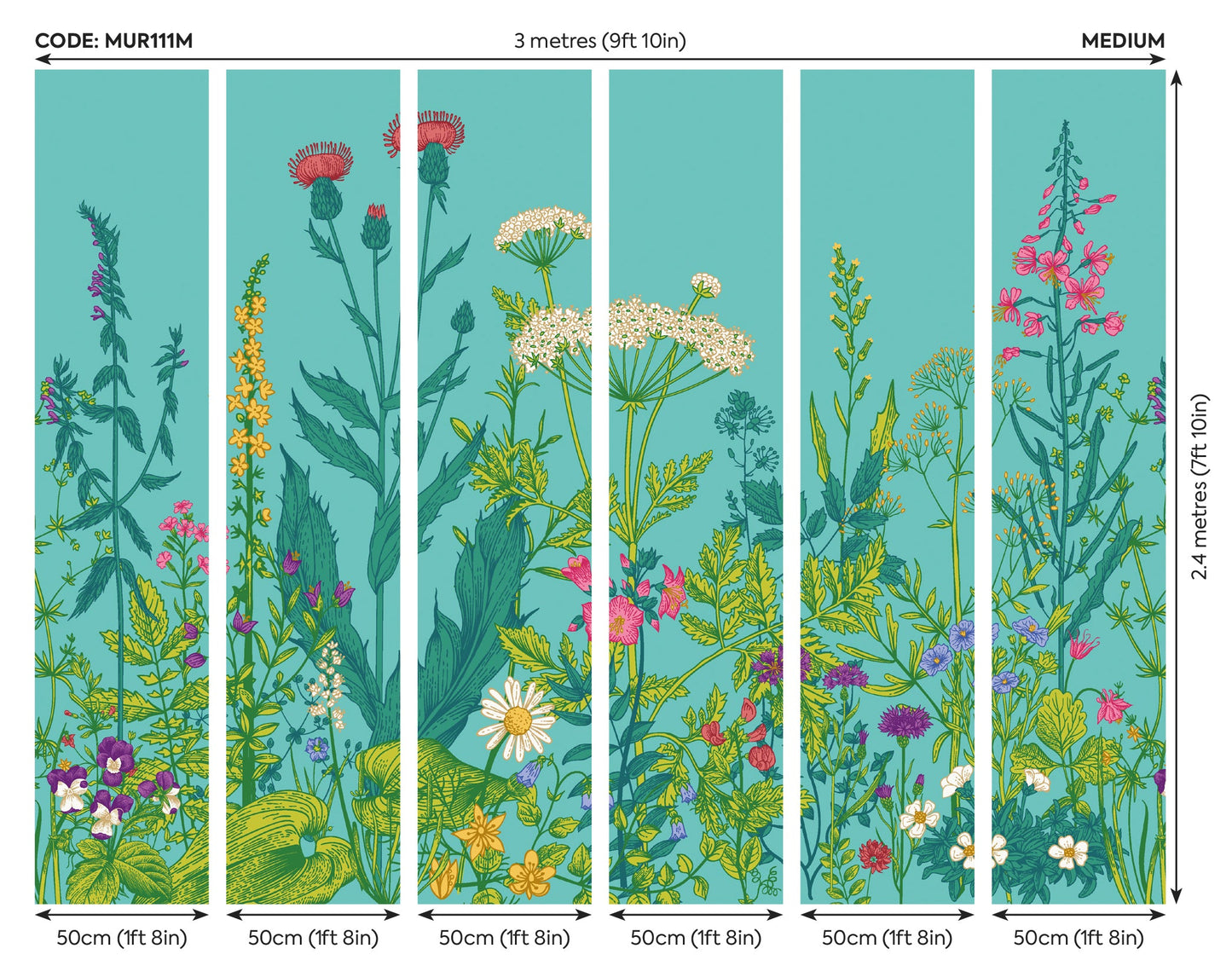 Origin Murals Botanical Fleur Peacock 300cm X 240cm
