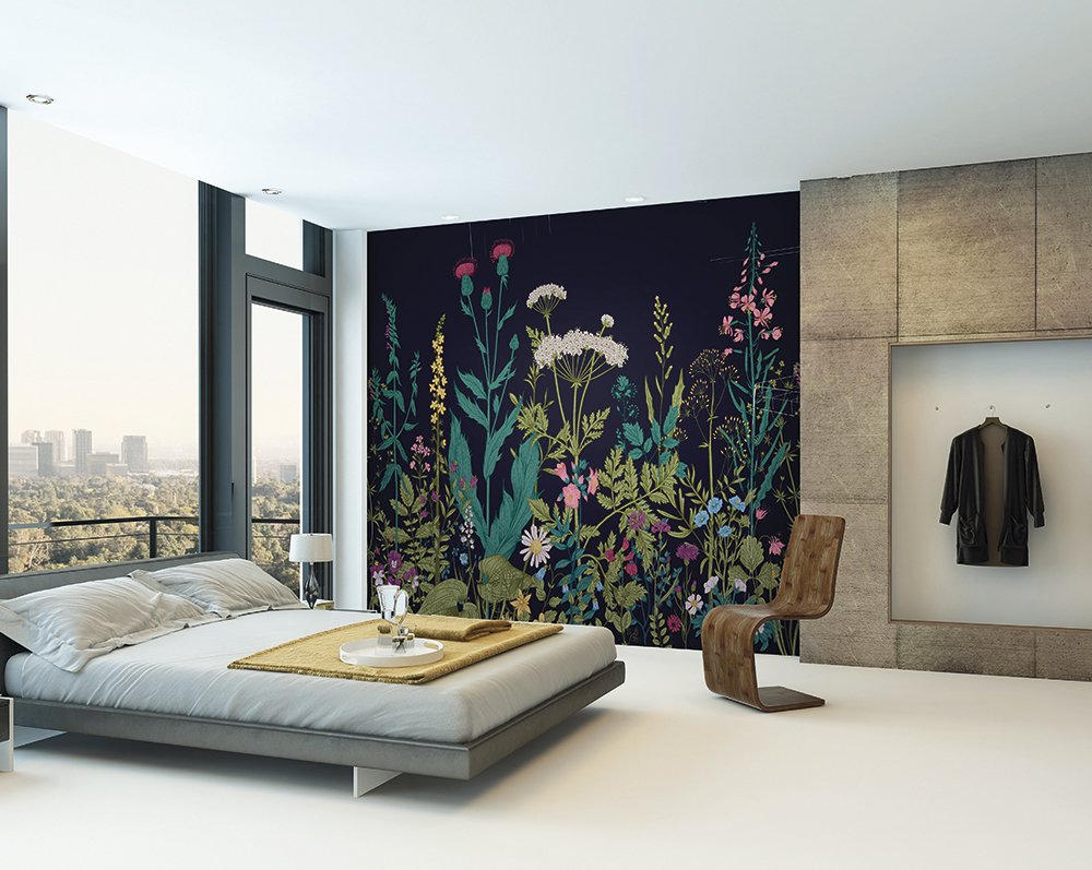 Origin Murals Botanical Fleur Indigo 350cm X 280cm