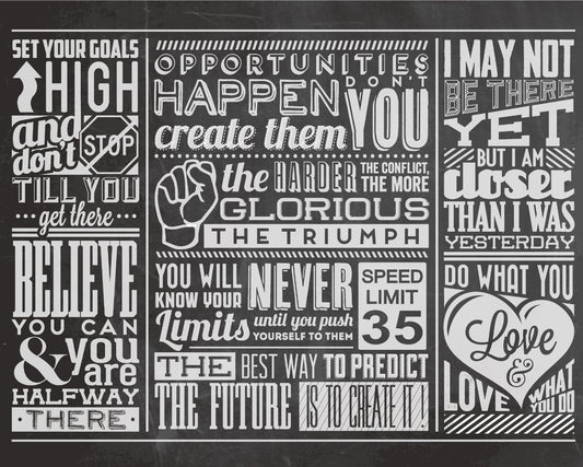 Origin Murals Chalk Quotes Blackboard 350cm X 280cm