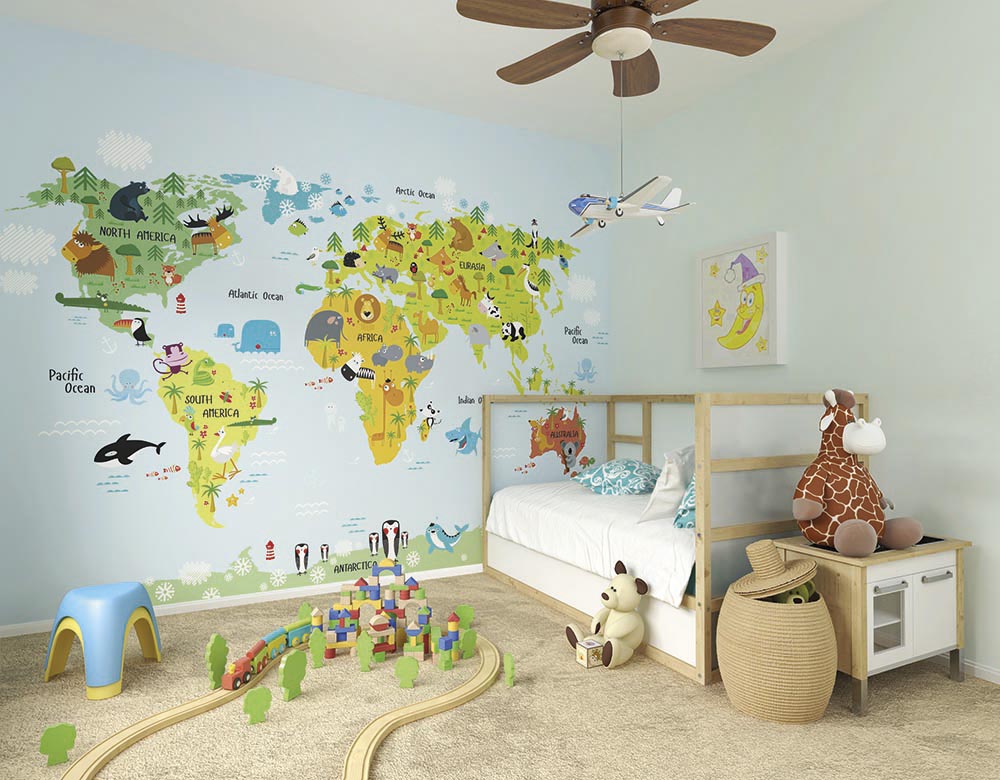 Origin Murals Whole Wide World Multi 300cm X 240cm