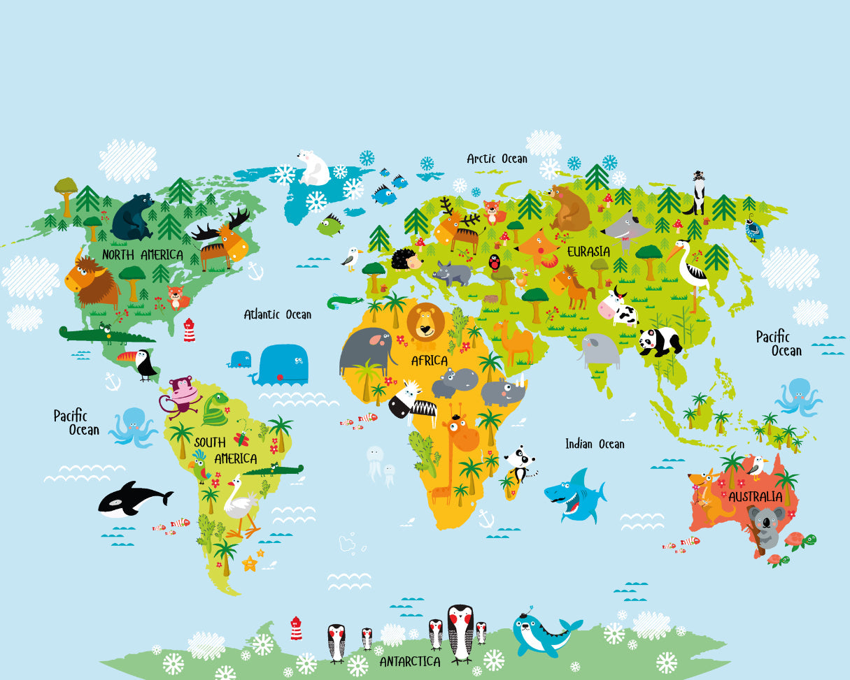 Origin Murals Whole Wide World Multi 300cm X 240cm