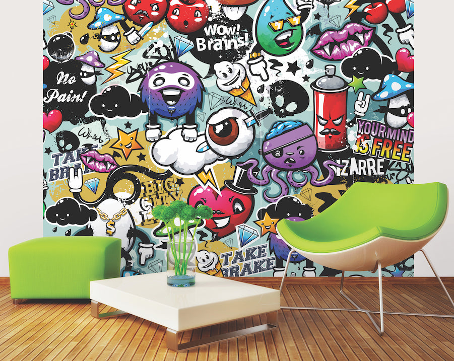Origin Murals Graffiti Monster Multi 350cm X 280cm