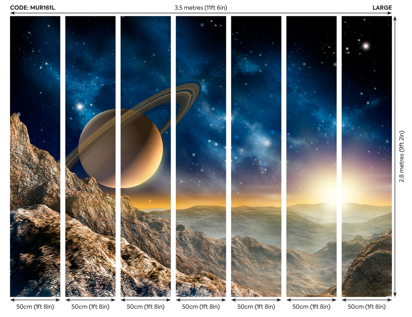 Origin Murals Galaxy Multi 350cm X 280cm