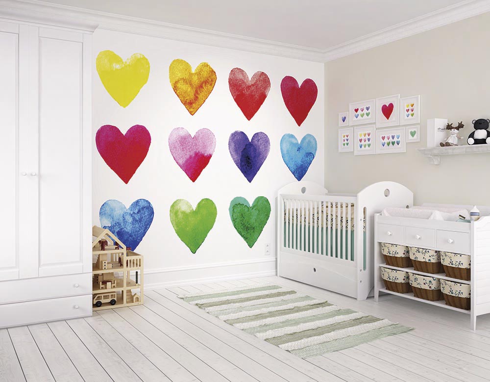 Origin Murals Colour My Heart Multi 300cm X 240cm
