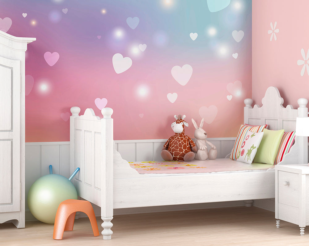 Origin Murals Sweet Hearts Pastel 350cm X 280cm
