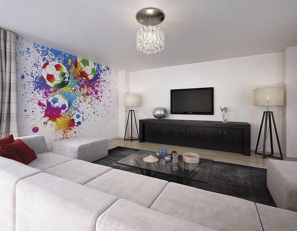 Origin Murals Football Splash Multi 350cm X 280cm