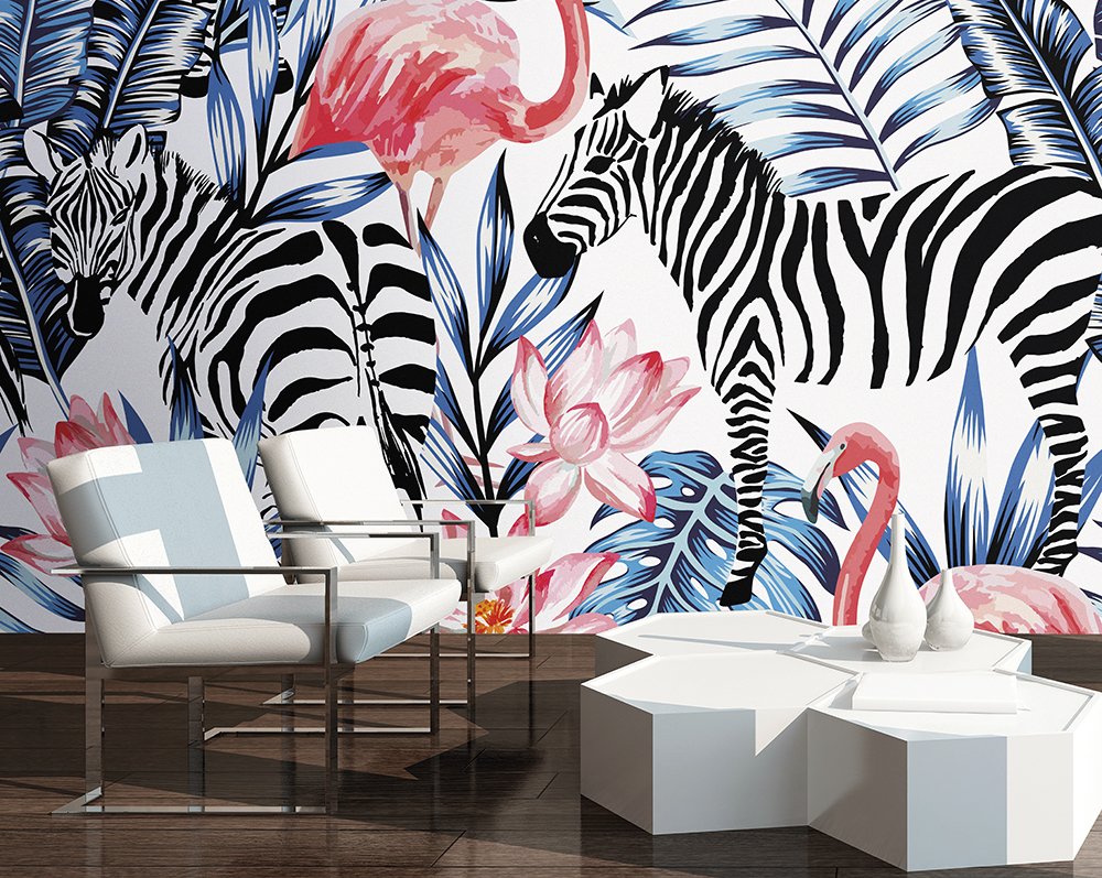 Origin Murals Zemingo Cobalt Coral 300cm X 240cm