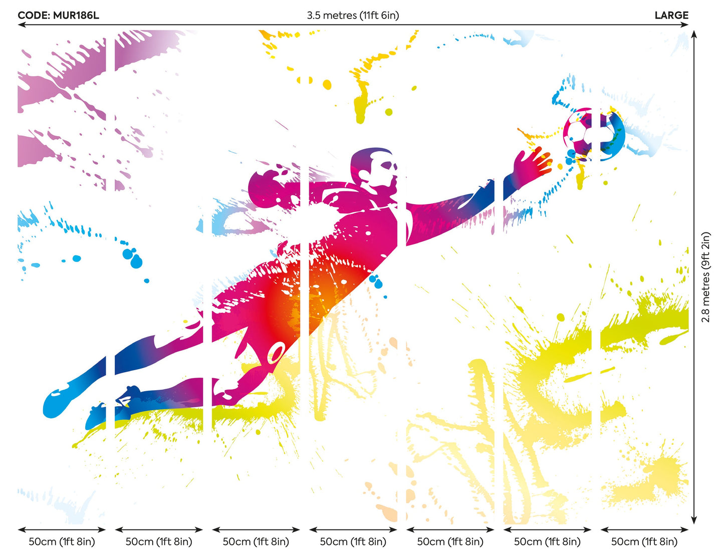 Origin Murals Football Goalkeeper Multi 350cm X 280cm