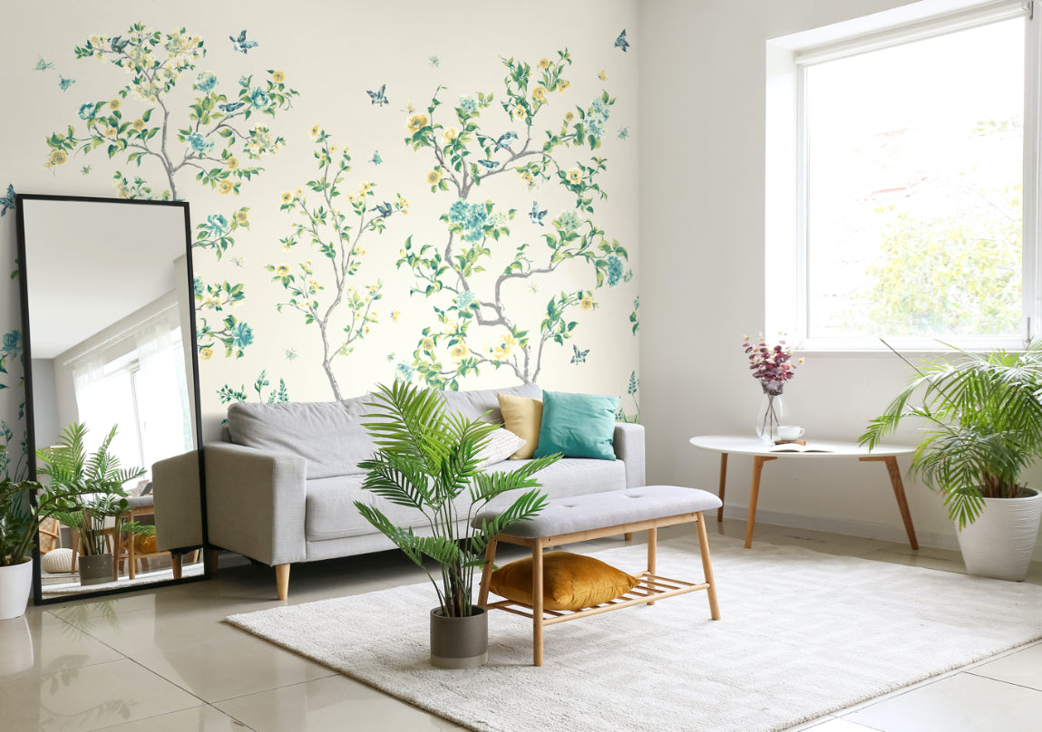 Origin Murals Oriental Flower Tree Natural 350cm X 280cm