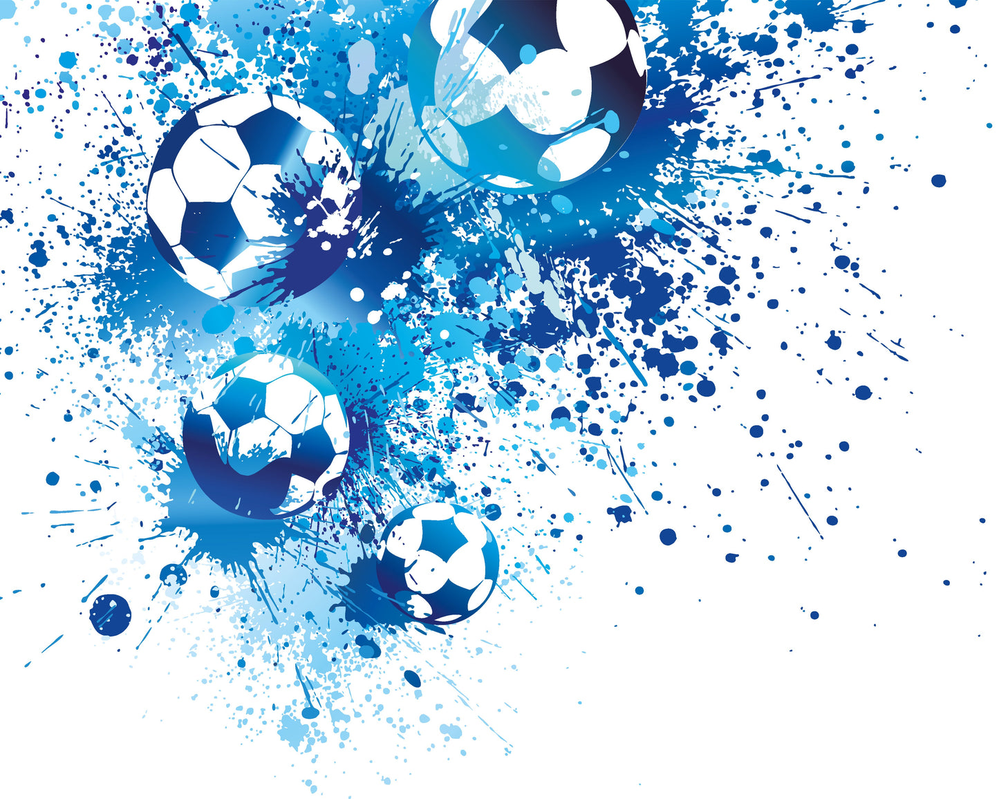Origin Murals Football Splash Blue 300cm X 240cm