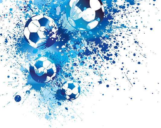 Origin Murals Football Splash Blue 300cm X 240cm