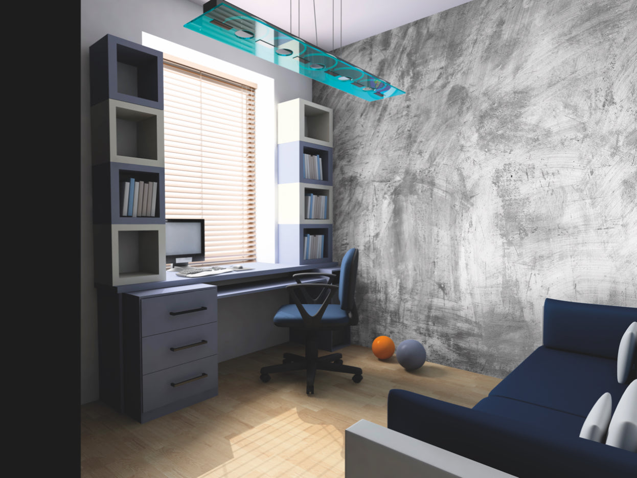 Origin Murals Concrete Grey 350cm X 280cm