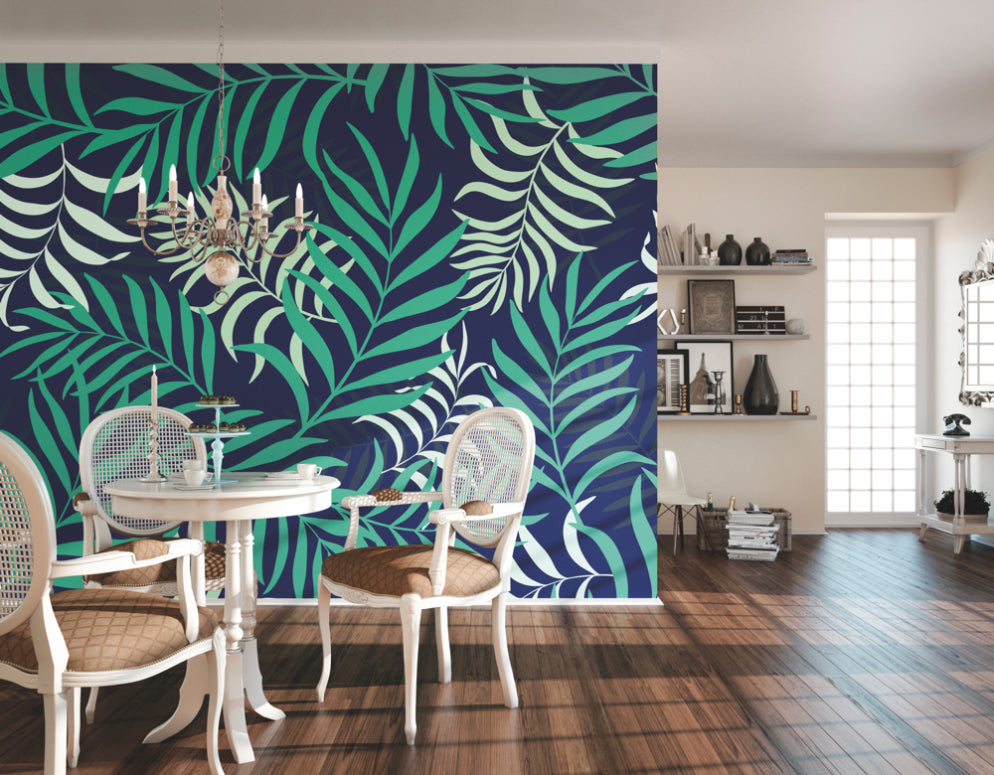 Origin Murals Exotic Jungle Leaves Green 350cm X 280cm