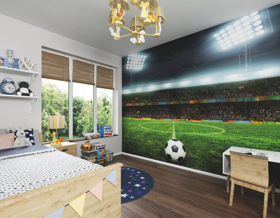 Origin Murals Football Stadium Green 350cm X 280cm
