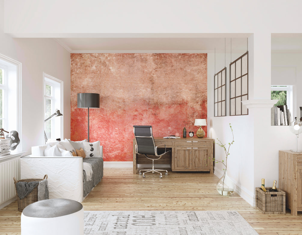 Origin Murals Grunge Distressed Effect Red 300cm X 240cm