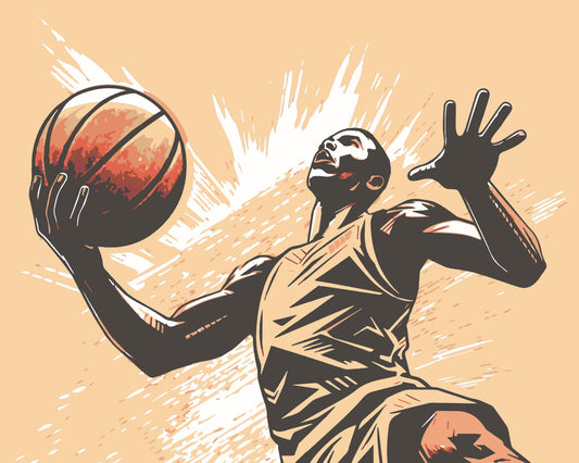 Origin Murals Graphic Basketball Player Orange 300cm X 240cm