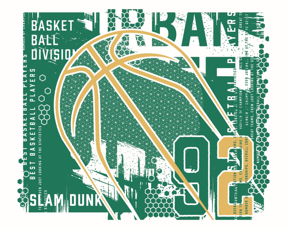 Origin Murals Modern Basketball Green 350cm X 280cm