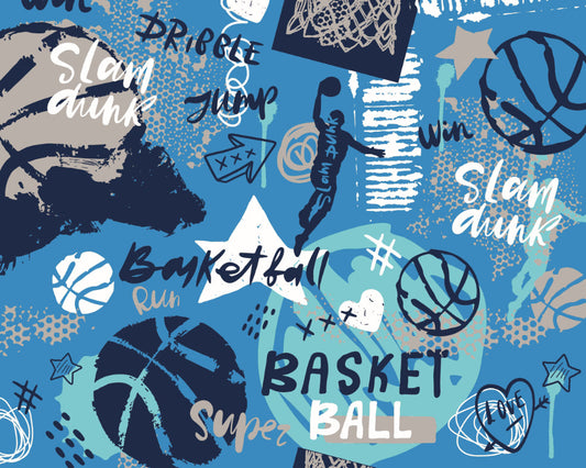 Origin Murals Graffiti Basketball Blue 300cm X 240cm