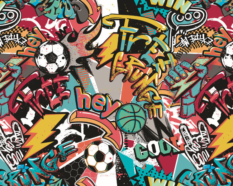 Origin Murals Sports Graffiti Red 350cm X 280cm