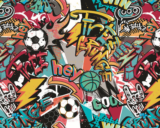 Origin Murals Sports Graffiti Red 300cm X 240cm