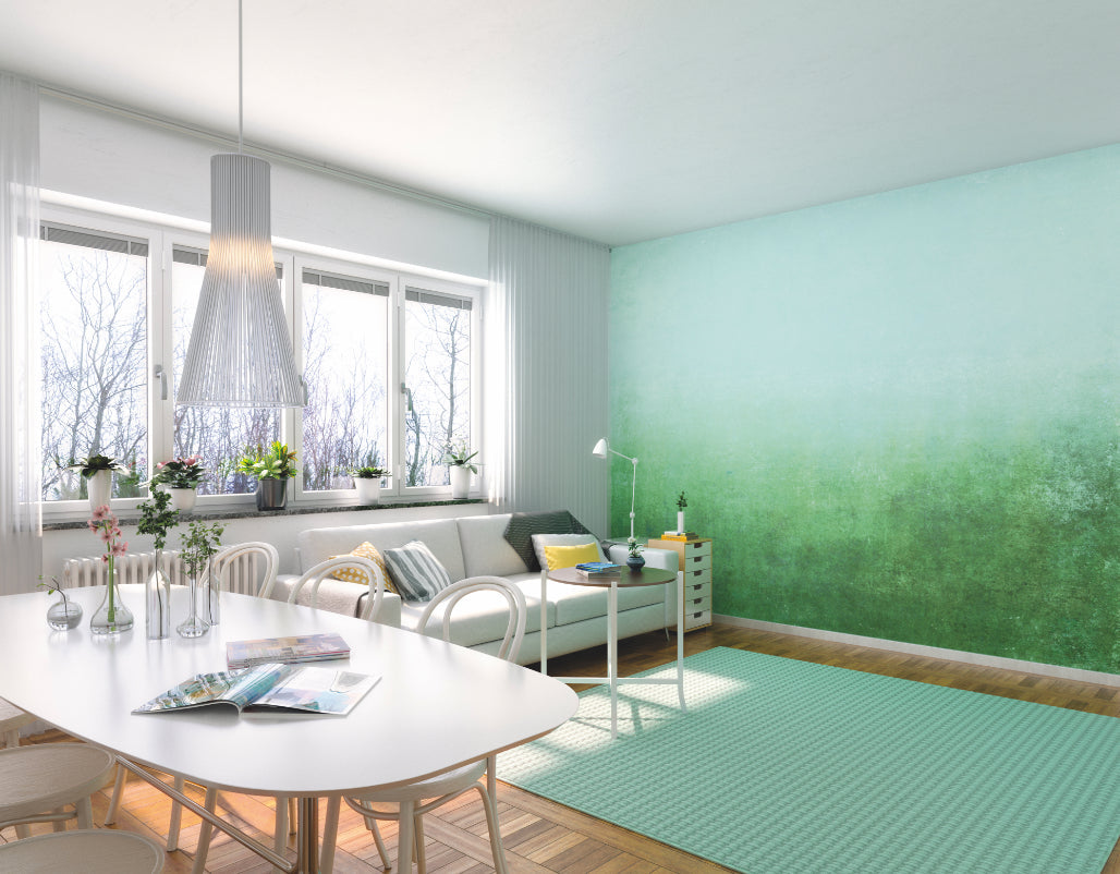 Origin Murals Ombre Gradient Green 350cm X 280cm
