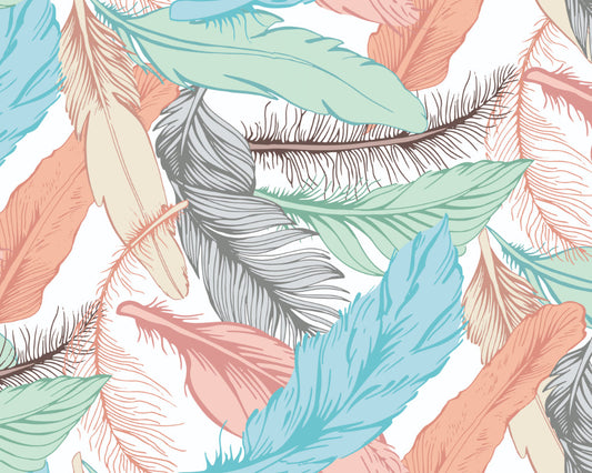 Origin Murals Oversized Feathers Multi 300cm X 240cm
