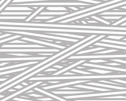 Origin Murals Striped Criss Cross Pattern Grey 300cm X 240cm