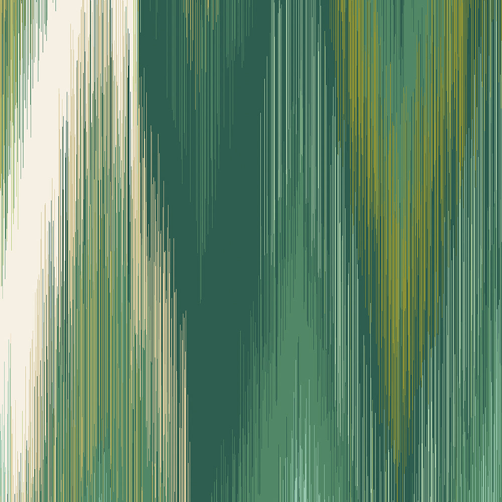 Origin Murals Ikat Zig Zag Forest Green 350cm X 280cm