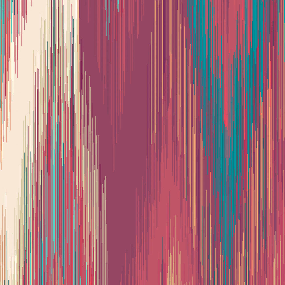 Origin Murals Ikat Zig Zag Raspberry Red 350cm X 280cm