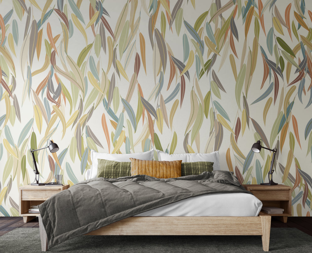 Origin Murals Willow Leaves Natural Stone 300cm X 240cm