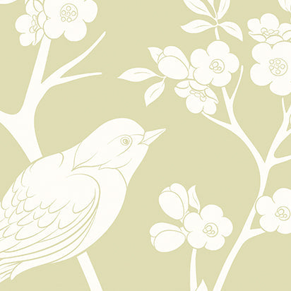 Origin Murals Blossom Trail Soft Green 300cm X 240cm