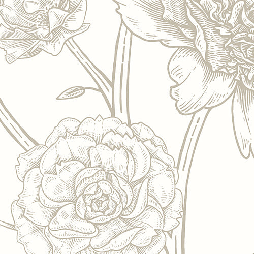 Origin Murals Jacobean Rose Trail Natural Stone 300cm X 240cm