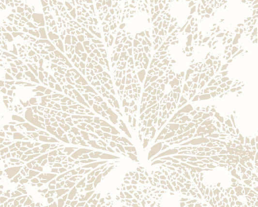 Origin Murals Skeleton Leaf Natural Linen 300cm X 240cm