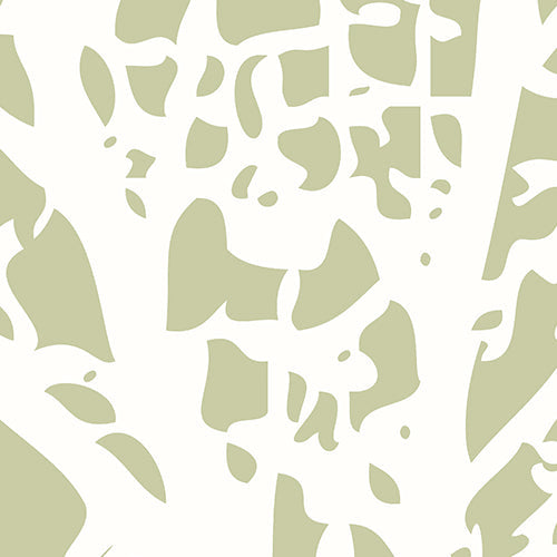 Origin Murals Skeleton Leaf Sage Green 350cm X 280cm