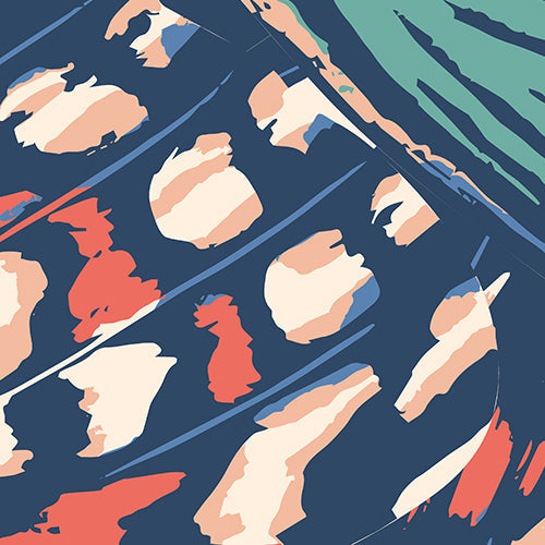 Origin Murals Butterfly Wings Navy Blue Coral 300cm X 240cm