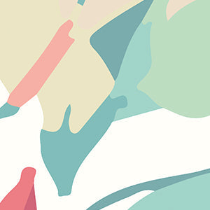 Origin Murals Flowing Flowers Coral Pink 300cm X 240cm