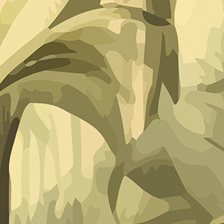 Origin Murals Jungle Trees Olive Green 300cm X 240cm