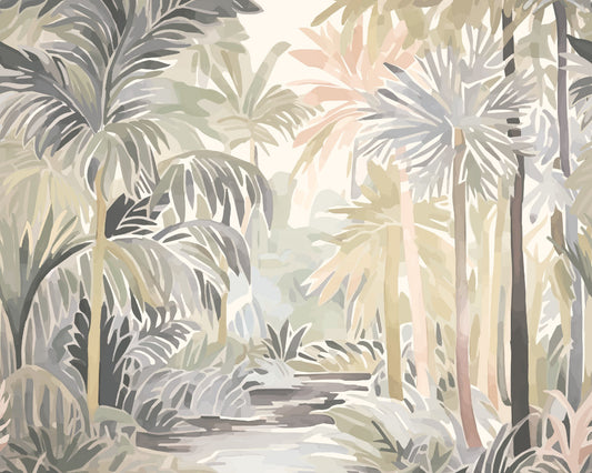 Origin Murals Pretty Palms Natural Stone 350cm X 280cm