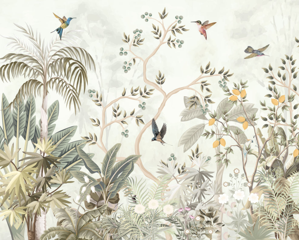 Origin Murals Lemon Tree Forest Natural Sage 350cm X 280cm