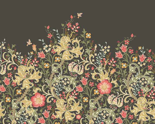 Origin Murals Trailing Lily Midnight 300cm X 240cm