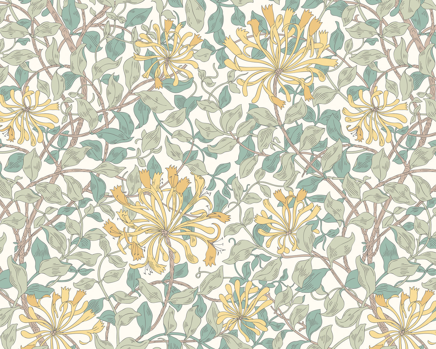 Origin Murals Honeysuckle Seafoam 300cm X 240cm