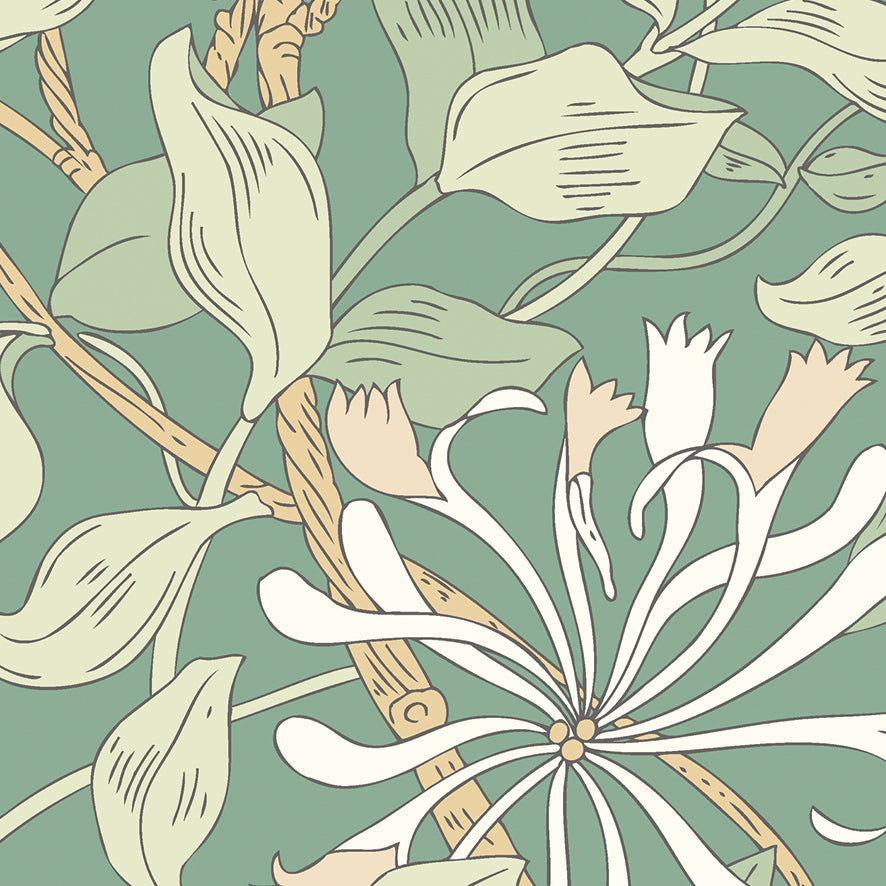 Origin Murals Honeysuckle Soft Jade 300cm X 240cm