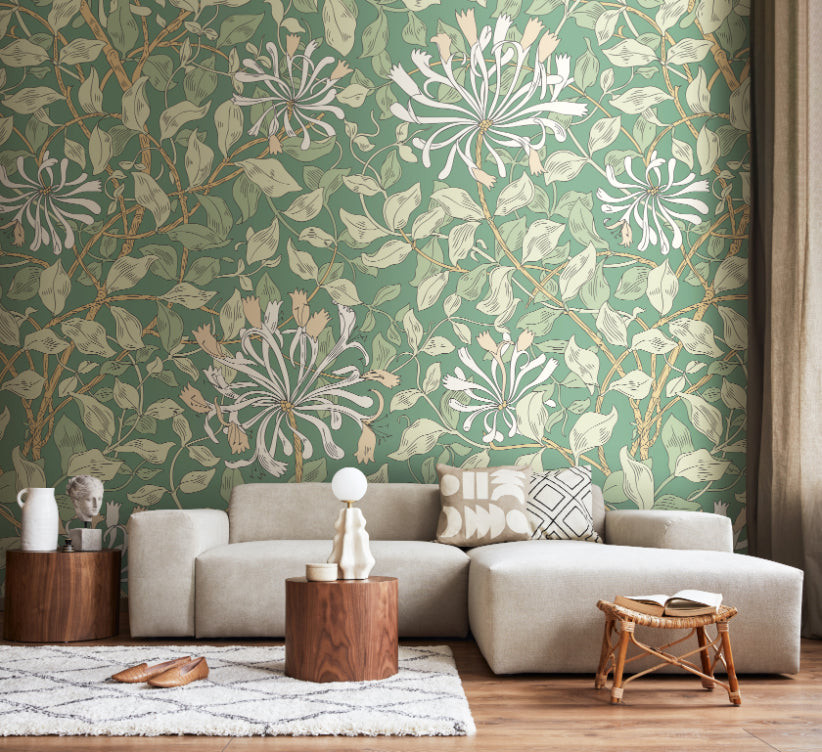 Origin Murals Honeysuckle Soft Jade 300cm X 240cm