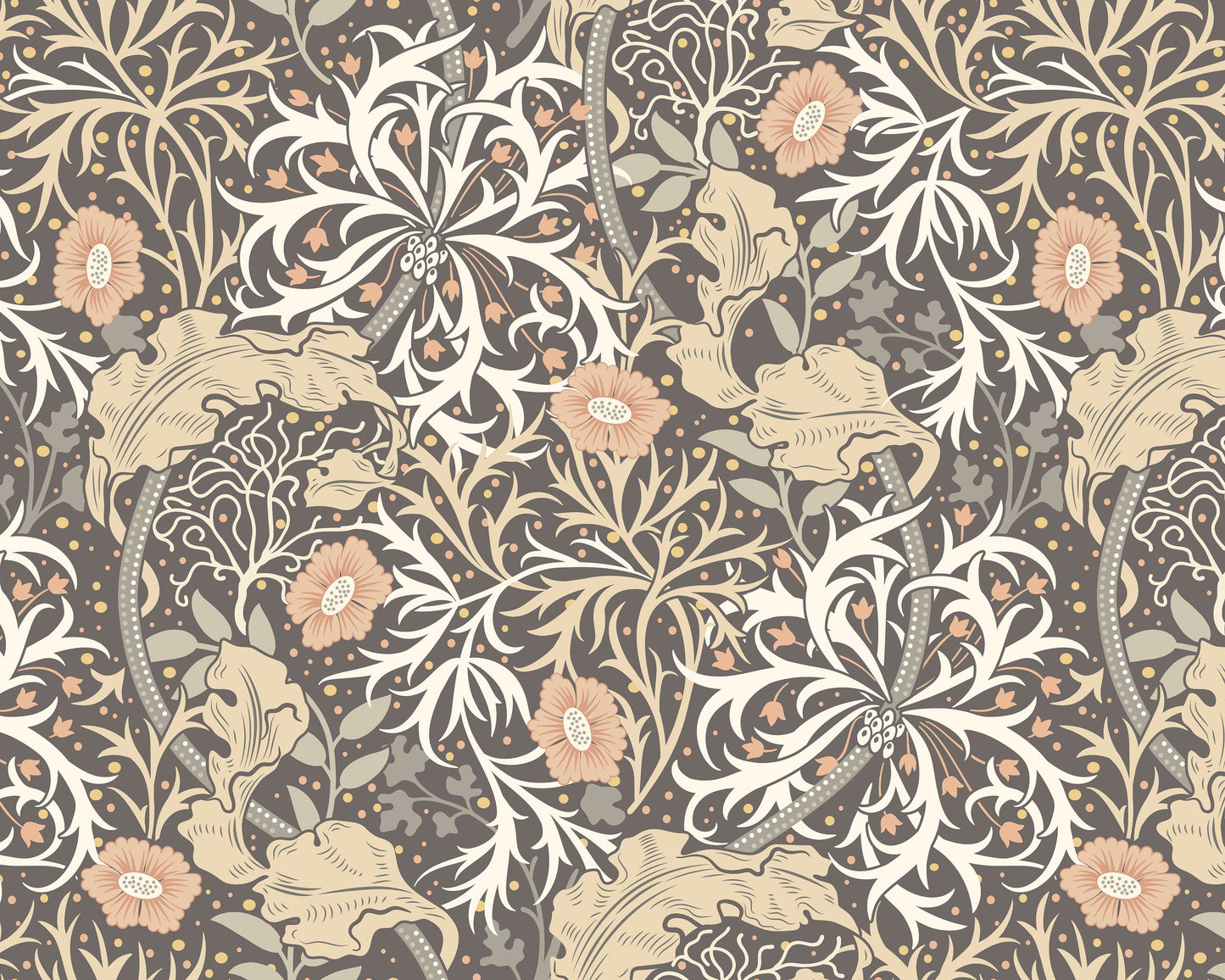 Origin Murals Trailing Seaweed Garden Charcoal 300cm X 240cm