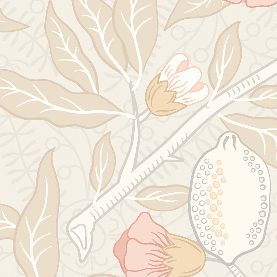 Origin Murals Fruit And Foliage Soft Linen 300cm X 240cm