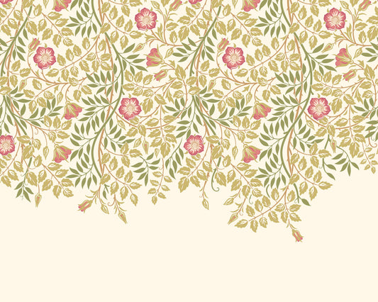 Origin Murals Cascading Rosehip Rose Pink 350cm X 280cm