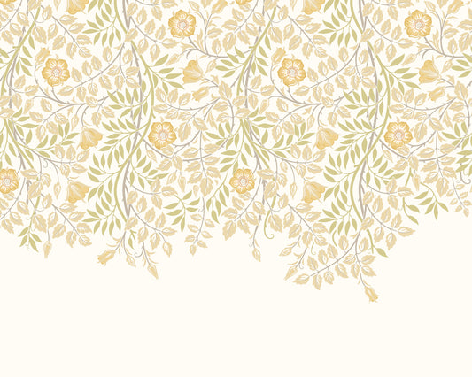 Origin Murals Cascading Rosehip Gold And Olive 300cm X 240cm